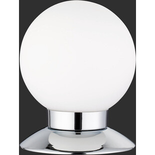 Lampa stołowa Princess LED - Szklana kula, biały/chrom | Reality