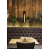 Lampa wisząca Lionel czarna | Lucide - Loftowa tuba E27
