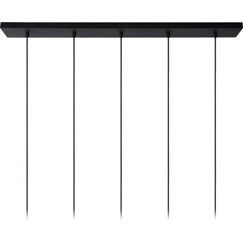 Lampa wisząca czarna Lionel | Lucide - Loftowa lampa E27