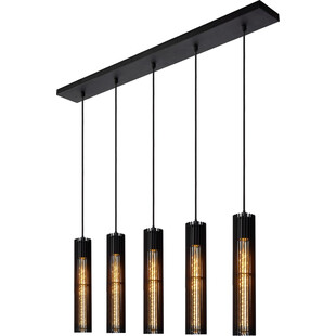 Lampa wisząca czarna Lionel | Lucide - Loftowa lampa E27