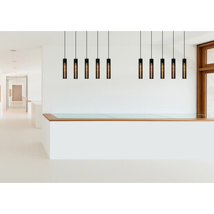 Lampa wisząca czarna Lionel | Lucide - Loftowa lampa E27