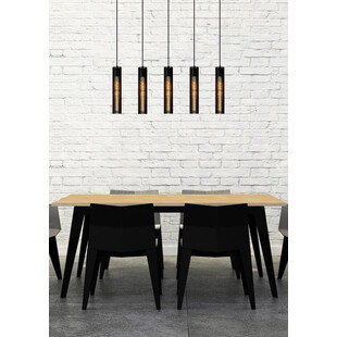 Lampa wisząca czarna Lionel | Lucide - Loftowa lampa E27
