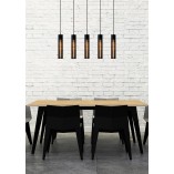 Lampa wisząca czarna Lionel | Lucide - Loftowa lampa E27