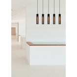 Lampa wisząca czarna Lionel | Lucide - Loftowa lampa E27