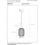 Lampa Wisząca Szklana Retro Lucide Maloto | Zielony Mosiądz