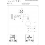 Kinkiet betonowy Possio z drewnem | Lucide - Loftowy design