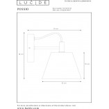 Kinkiet betonowy Possio z drewnem | Lucide - Loftowy design
