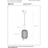 Lampa Wisząca Lucide Maloto | Szkło Bursztynowe, Mosiądz - Kup Teraz!