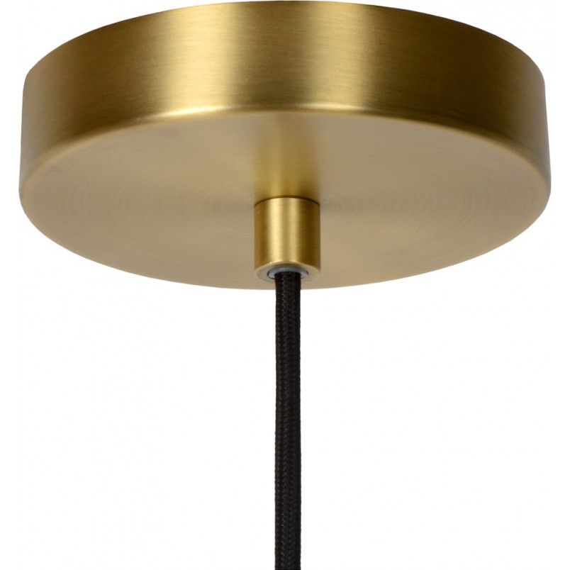 Lampa wisząca retro Lucide Maloto - Szklana, zielona, mosiądz