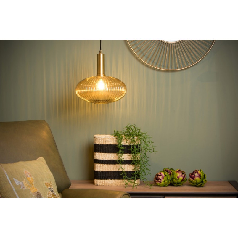 Lampa Wisząca Lucide Maloto - Bursztynowy Styl Retro | Sklep Lamp
