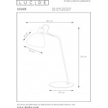Lampa biurkowa loft Shadi czarna | Lucide - Kup teraz!
