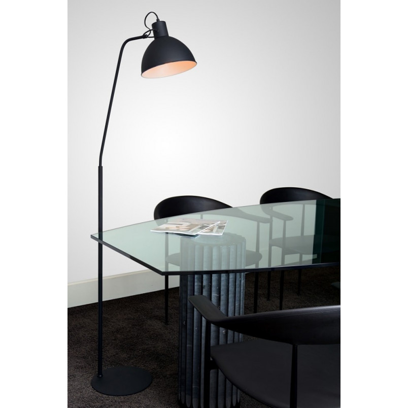 Lampa podłogowa industrialna Shadi czarna - Lucide