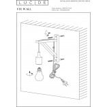 Kinkiet drewniany Fix Wall | Lucide - Skandynawski design