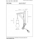 Kinkiet drewniany Fix Wall | Lucide - Skandynawski design