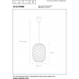 Lampa Wisząca Mosiężna Lucide Wolfram 32cm | Sklep Lamp