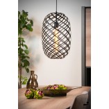 Lampa Wisząca Wolfram Czarna Lucide | Loftowa Owalna