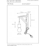 Kinkiet drewniany Fix Wall Lucide | Skandynawski design