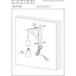 Kinkiet drewniany Fix Wall Lucide | Skandynawski design