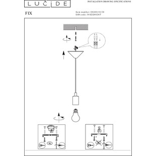 Lampa wisząca czarna Lucide - Styl i funkcjonalność