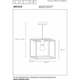Lampa Wisząca Loft Arthur Czarna | Lucide - Kup Teraz!