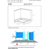 Plafon łazienkowy Aven Square czarny - Lucide | Sklep z oświetleniem