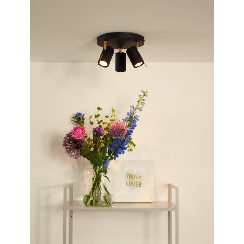 Reflektor sufitowy LED czarny Grony III - Lucide | Sklep