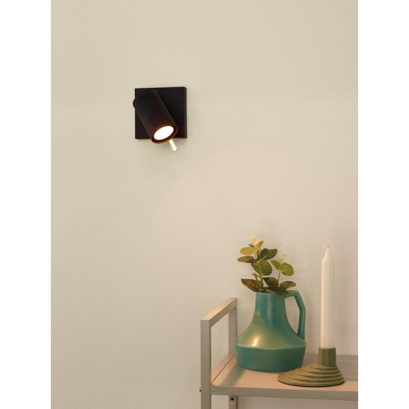 Reflektor sufitowy LED czarny | Lucide Grony - Oświetlenie