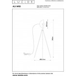 Lampa podłogowa Alvaro | Loftowa lampa na trójnogu czarna