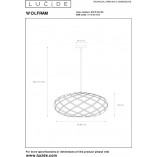Lampa Wisząca Mosiądz Lucide Wolfram | Elegancki Design