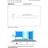 Kinkiet łazienkowy LED czarny Madelon 60cm - Lucide