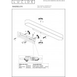 Kinkiet łazienkowy LED czarny Madelon 60cm - Lucide
