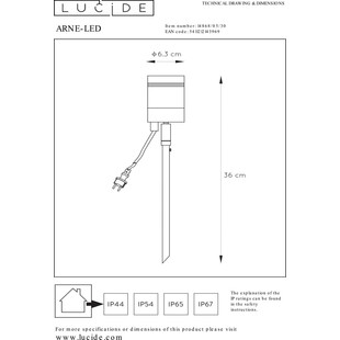 Lampa Ogrodowa Arne LED Czarna | Lucide - Kup Teraz!