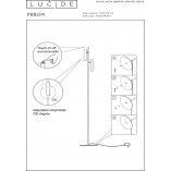 Lampa podłogowa Philon LED czarna | Lucide - Minimalistyczny Design