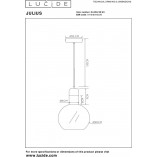 Lampa wisząca Julius - szkło dymione, E27 | Lucide
