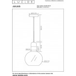 Lampa wisząca Julius - szkło dymione | Lucide