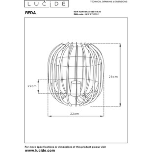 Lampa stołowa Reda 22 czarna Lucide | Loftowa lampa