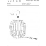 Lampa stołowa Reda 22 czarna Lucide | Loftowa lampa