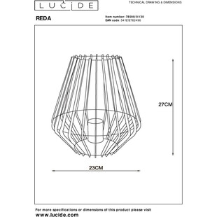 Lampa stołowa Reda 23 czarna - Lucide | Loftowa lampa