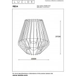 Lampa stołowa Reda 23 czarna - Lucide | Loftowa lampa
