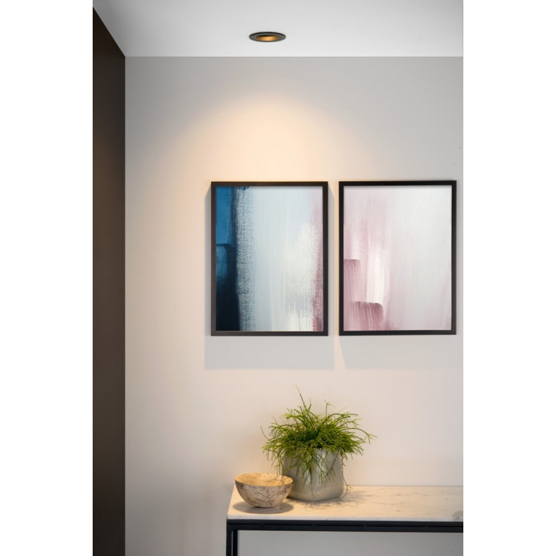 Lampa podtynkowa Embed czarna - nowoczesny design | Lucide