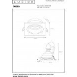 Lampa podtynkowa Embed kwadratowa czarna | Lucide