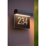 Kinkiet zewnętrzny Thesi LED - czarny, z numerem domu | Lucide