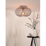 Plafon druciany Manuela - szary, E27 | Lucide