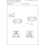 Plafon druciany Manuela - szary, E27 | Lucide