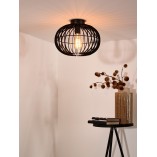 Plafon druciany okrągły Reda 32cm czarny Lucide | Sklep z Lampami