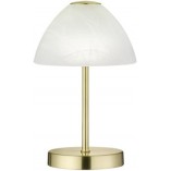 Lampa stołowa Queen biało-mosiężna | Reality - Elegancja i styl