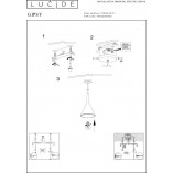 Lampa wisząca Gipsy Lucide - Biała, Loftowa | Kup Teraz