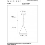 Lampa wisząca Gipsy Lucide - Biała, Loftowa | Kup Teraz