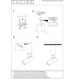 Plafon Greg LED czarny | Minimalistyczny reflektor sufitowy Lucide