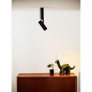 Plafon Greg LED czarny | Minimalistyczny reflektor sufitowy Lucide